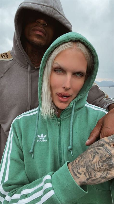 jeffree star versace robe|Jeffree Star and Boyfriend Andre Marhold Pose In Rainbow .